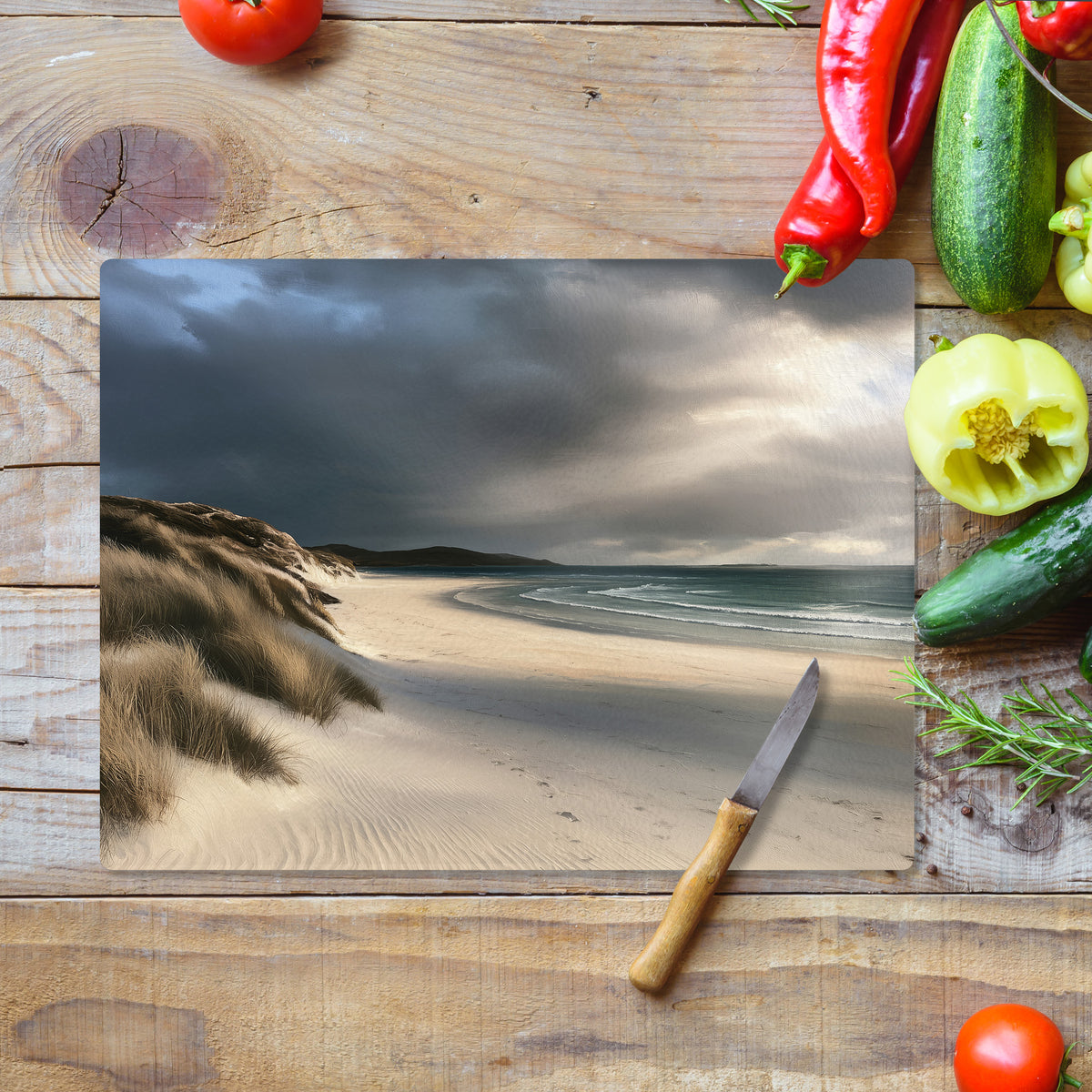The Calm Before The Storm - Glass Worktop Saver (30cm x 40cm)