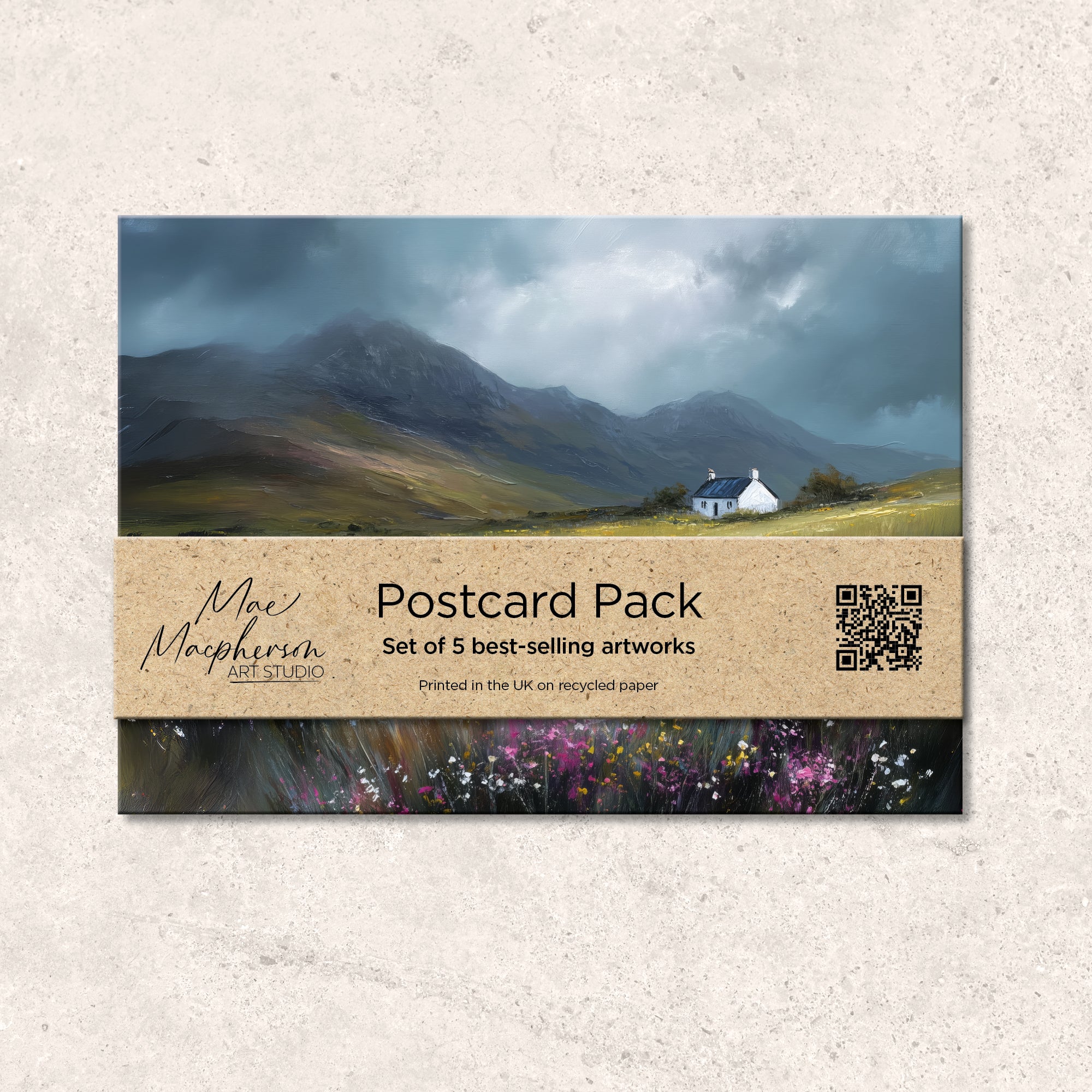 Postcard Pack – Set of 5 Best-Loved Artworks – Mae Macpherson Art Studio