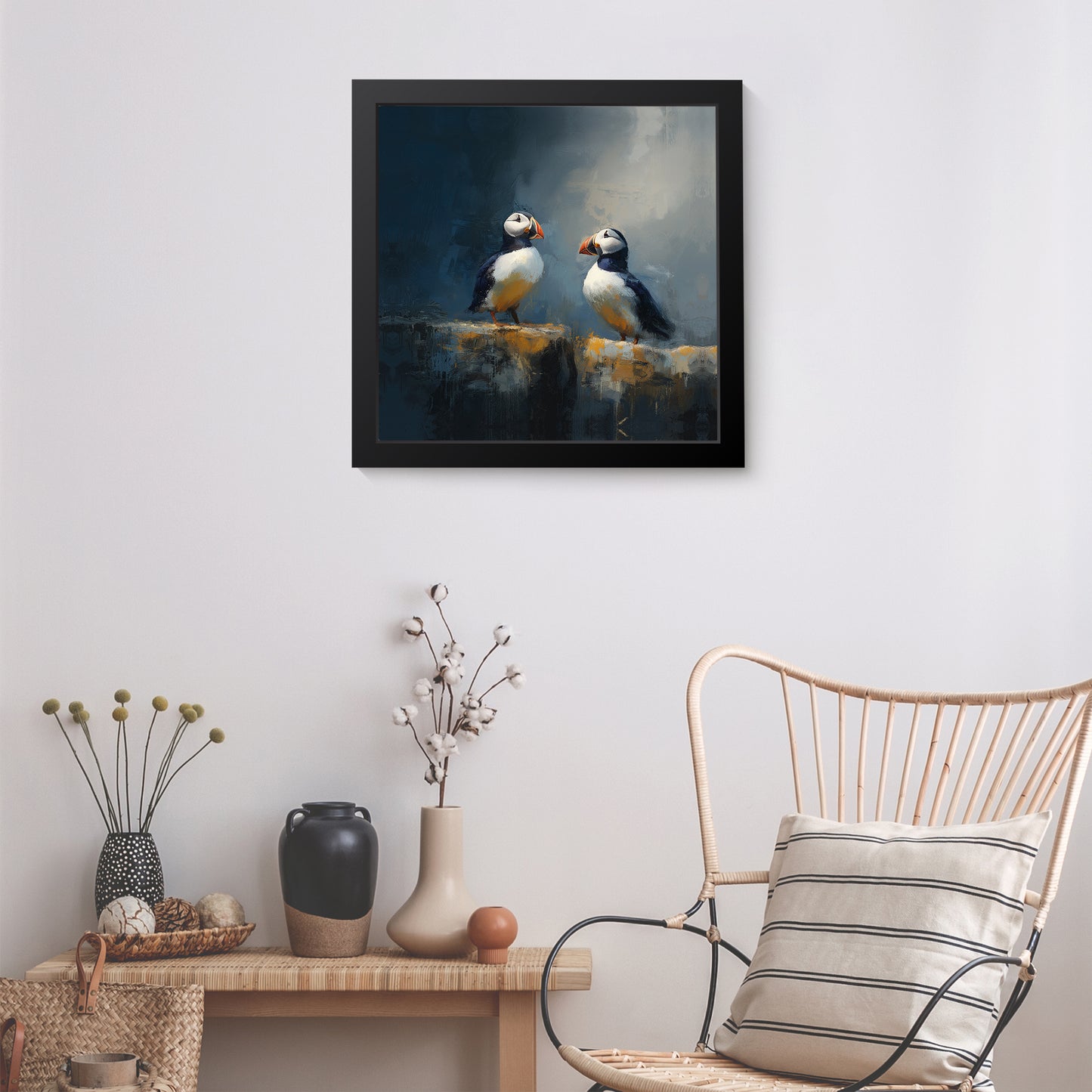 Puffin Rock - Fine Art Print (16" x 16")